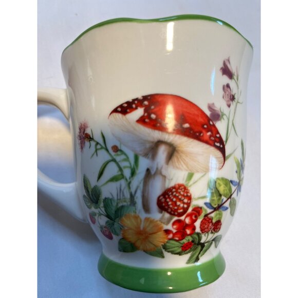 Cracker Barrel Mushroom Butterfly Floral Cottage Core Mug Stoneware - Picture 6 of 6